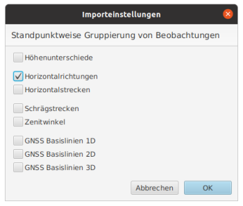 Importeinstellungen zur gruppenbasierten Datenaufteilung in JAG3D
