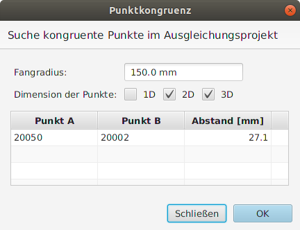 Ermittlung kongruenter Punkte
