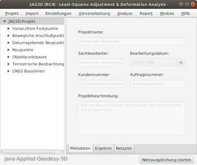  Graphische Benutzeroberfläche von JAG3D Ubuntu (Linux)