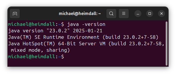 Ermittlung der Java-Version über die Shell (Ubuntu)